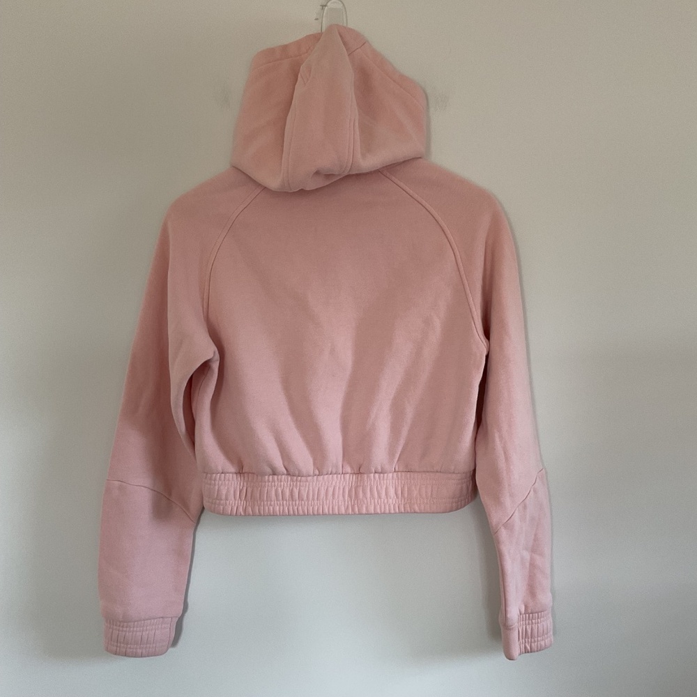 Gymshark Womens Sz M Training Fleece Cropped Hoodie Pink Half Zip Gorpcore - Picture 3 of 7